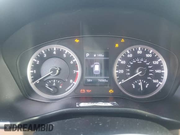 2019 Hyundai Santa Fe SE with VIN 5NMS2CAD2KH008660, listed as a Copart auction lot 89726155 with 76,060 mi miles and Salvage title. Bid and sale history available at DreamBid. Image 9.