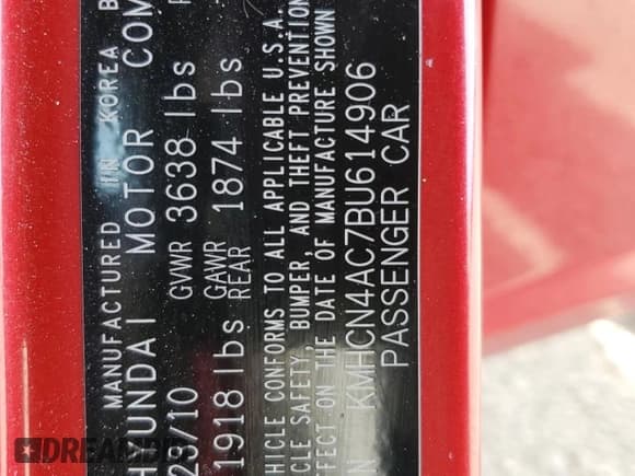 ✅ 2011 Hyundai Accent GLS • VIN: KMHCN4AC7BU614906 • Лот: 85771954. Опубликован ранее на Copart с пробегом 182 761 миль. Бесплатный доступ к архиву аукционных продаж из США и подробный отчёт об истории автомобиля на DreamBid. Изображение 12.