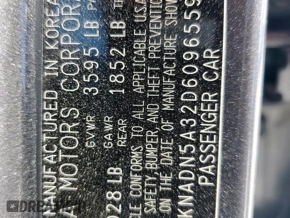 ✅ 2013 Kia Rio EX • VIN: KNADN5A32D6096559 • Lot: 91432935. Listed on Copart with Not provided. Free auction sales archive from the USA and detailed vehicle history report at DreamBid. Image 13.