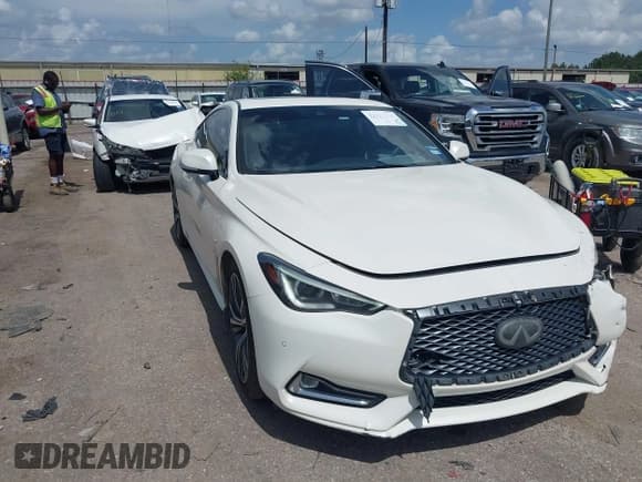 ✅ 2019 Infiniti Q60 Luxe • VIN: JN1EV7EK2KM230521 • Lot: 42527574. Wystawiony na IAAI z przebiegiem 112 348 mil. Bezpłatny archiwum sprzedaży aukcyjnych z USA i szczegółowy raport historii pojazdu na DreamBid. Zdjęcie 1.