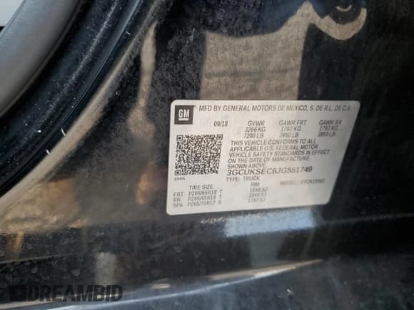 ✅ 2018 Chevrolet Silverado 1500 LTZ • VIN: 3GCUKSEC6JG551749 • Лот: 70435974. Опубликован ранее на Copart с пробегом 151 536 миль. Бесплатный доступ к архиву аукционных продаж из США и подробный отчёт об истории автомобиля на DreamBid. Изображение 15.