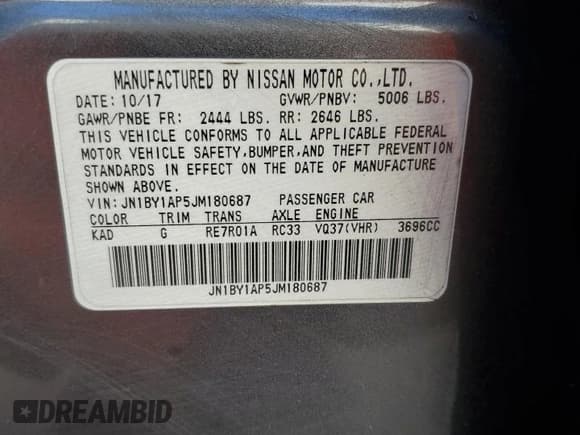 ✅ 2018 Infiniti Q70 Luxe • VIN: JN1BY1AP5JM180687 • Lot: 90465675. Listed on Copart with 226,277 mi. Free auction sales archive from the USA and detailed vehicle history report at DreamBid. Image 13.