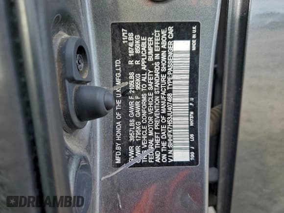 ✅ 2018 Honda Civic EX • VIN: SHHFK7H53JU407468 • Lot: 95314315. Wystawiony na Copart z przebiegiem 141 397 mil. Bezpłatny archiwum sprzedaży aukcyjnych z USA i szczegółowy raport historii pojazdu na DreamBid. Zdjęcie 12.