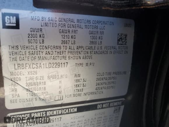 ✅ 2020 Buick Envision Essence • VIN: LRBFXCSA1LD229117 • Lot: 70440575. Wystawiony na Copart z przebiegiem 19 594 mil. Bezpłatny archiwum sprzedaży aukcyjnych z USA i szczegółowy raport historii pojazdu na DreamBid. Zdjęcie 13.