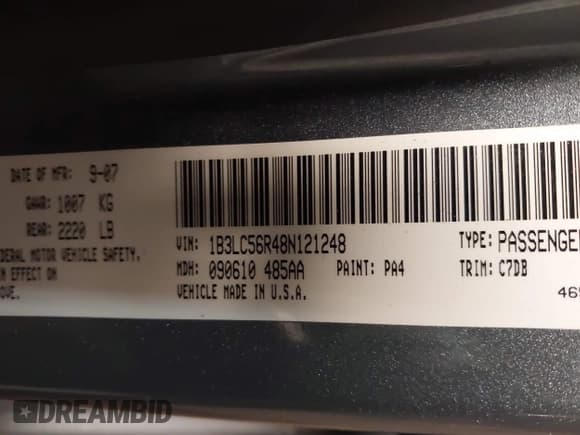 ✅ 2008 Dodge Avenger SXT • VIN: 1B3LC56R48N121248 • Лот: 41440754. Опубликован ранее на IAAI с пробегом 88 238 миль. Бесплатный доступ к архиву аукционных продаж из США и подробный отчёт об истории автомобиля на DreamBid. Изображение 9.