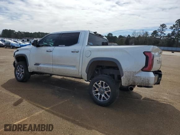 ✅ 2023 Toyota Tundra 1794 Edition Hybrid • VIN: 5TFMC5AB3PX001702 • Lot: 47555375. Listed on Copart with 72,245 mi. Free auction sales archive from the USA and detailed vehicle history report at DreamBid. Image 2.