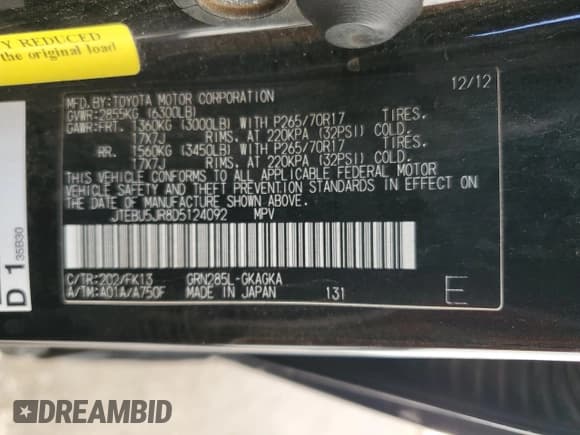 ✅ 2013 Toyota 4Runner SR5 • VIN: JTEBU5JR8D5124092 • Lot: 82564635. Wystawiony na Copart z przebiegiem 228 584 mil. Bezpłatny archiwum sprzedaży aukcyjnych z USA i szczegółowy raport historii pojazdu na DreamBid. Zdjęcie 13.