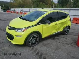 2019 Chevrolet Bolt EV Premier z VIN 1G1FZ6S08K4117328, wystawiony jako Copart lot #81120005 z przebiegiem 82 241 mil mil oraz Szkoda całkowita • Salvage title. Historia ofert i sprzedaży dostępna na DreamBid. Obrazek 1.