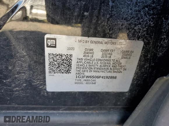 ✅ 2023 Chevrolet Bolt EV 1LT • VIN: 1G1FW6S06P4192898 • Lot: 79537414. Wystawiony na Copart z przebiegiem 21 146 mil. Bezpłatny archiwum sprzedaży aukcyjnych z USA i szczegółowy raport historii pojazdu na DreamBid. Zdjęcie 15.