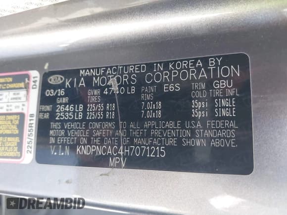 ✅ 2017 Kia Sportage EX • VIN: KNDPNCAC4H7071215 • Lot: 41656608. Wystawiony na IAAI z przebiegiem 136 307 mil. Bezpłatny archiwum sprzedaży aukcyjnych z USA i szczegółowy raport historii pojazdu na DreamBid. Zdjęcie 9.