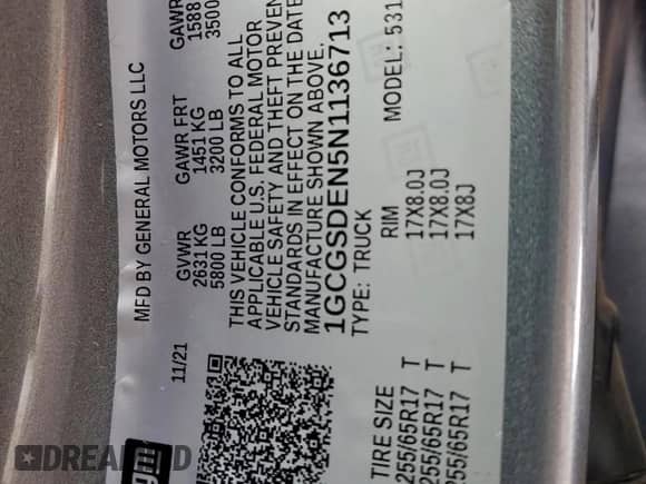 2022 Chevrolet Colorado 2WD Z71 z VIN 1GCGSDEN5N1136713, wystawiony jako Copart lot #81341115 z przebiegiem 108 691 mil mil oraz Szkoda całkowita • Salvage title. Historia ofert i sprzedaży dostępna na DreamBid. Obrazek 12.