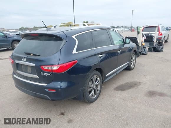 ✅ 2015 Infiniti QX60 • VIN: 5N1AL0MM6FC531425 • Lot: 43557709. Listed on IAAI with 189,990 mi. Free auction sales archive from the USA and detailed vehicle history report at DreamBid. Image 4.