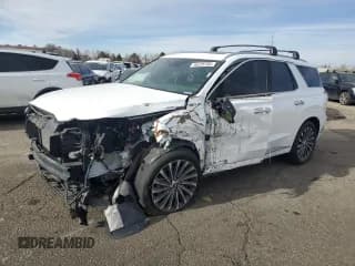 ✅ 2023 Hyundai Palisade Calligraphy • VIN: KM8R7DGE7PU497008 • Лот: 46225705. Опубликован ранее на Copart с пробегом 27 202 миль. Бесплатный доступ к архиву аукционных продаж из США и подробный отчёт об истории автомобиля на DreamBid. Изображение 1.