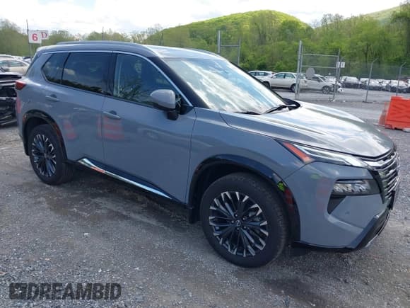 ✅ 2024 Nissan Rogue Platinum • VIN: JN8BT3DD4RW455608 • Lot: 42165723. Listed on IAAI with 4,682 mi. Free auction sales archive from the USA and detailed vehicle history report at DreamBid. Image 1.