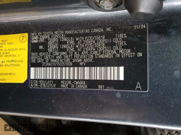 ✅ 2005 Lexus RX 330 • VIN: 2T2HA31U15C051938 • Lot: 93440925. Wystawiony na Copart z przebiegiem 171 083 mil. Bezpłatny archiwum sprzedaży aukcyjnych z USA i szczegółowy raport historii pojazdu na DreamBid. Zdjęcie 14.