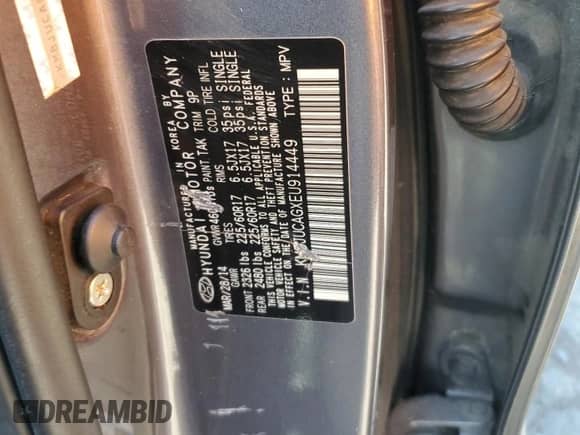 2014 Hyundai Tucson SE z VIN KM8JUCAGXEU914449, wystawiony jako Copart lot #65906495 z przebiegiem 193 279 mil mil oraz Czysty tytuł • Clean title. Historia ofert i sprzedaży dostępna na DreamBid. Obrazek 13.