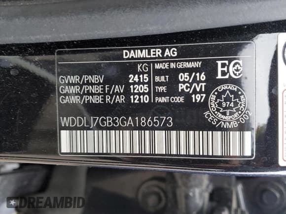 ✅ 2016 Mercedes-Benz CLS AMG CLS 63 S-Model • VIN: WDDLJ7GB3GA186573 • Lot: 52352355. Listed on Copart with 169,447 mi. Free auction sales archive from the USA and detailed vehicle history report at DreamBid. Image 12.