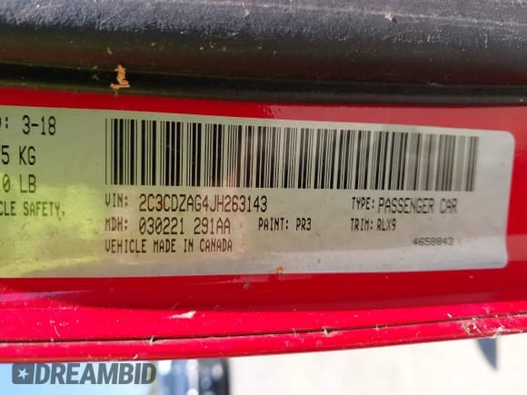 ✅ 2018 Dodge Challenger SXT • VIN: 2C3CDZAG4JH263143 • Lot: 42765510. Wystawiony na IAAI z przebiegiem 55 846 mil. Bezpłatny archiwum sprzedaży aukcyjnych z USA i szczegółowy raport historii pojazdu na DreamBid. Zdjęcie 9.