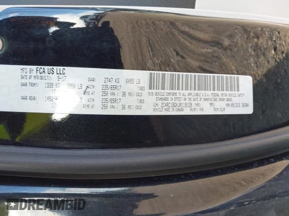 ✅ 2018 Chrysler Pacifica Touring L • VIN: 2C4RC1BGXJR119129 • Lot: 43166038. Listed on IAAI with 180,674 mi. Free auction sales archive from the USA and detailed vehicle history report at DreamBid. Image 9.