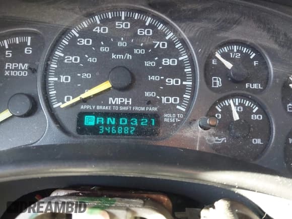 ✅ 2001 Chevrolet Tahoe LT • VIN: 1GNEK13T01J118662 • Lot: 43786967. Listed on IAAI with 346,882 mi. Free auction sales archive from the USA and detailed vehicle history report at DreamBid. Image 7.