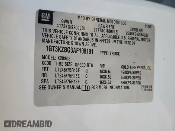 ✅ 2010 GMC Sierra 2500HD • VIN: 1GT3KZBG3AF108181 • Lot: 71114714. Wystawiony na Copart z przebiegiem 184 499 mil. Bezpłatny archiwum sprzedaży aukcyjnych z USA i szczegółowy raport historii pojazdu na DreamBid. Zdjęcie 12.
