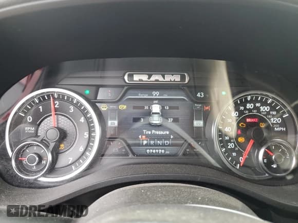 ✅ 2022 Ram 1500 Big Horn • VIN: 1C6RRFFG2NN353121 • Lot: 91443325. Listed on Copart with 74,126 mi. Free auction sales archive from the USA and detailed vehicle history report at DreamBid. Image 9.