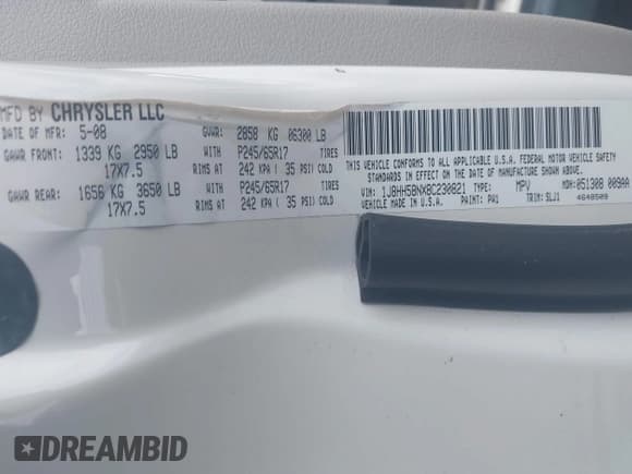 ✅ 2008 Jeep Commander Limited • VIN: 1J8HH58NX8C230821 • Лот: 42908525. Опубликован ранее на IAAI с пробегом 197 776 миль. Бесплатный доступ к архиву аукционных продаж из США и подробный отчёт об истории автомобиля на DreamBid. Изображение 9.