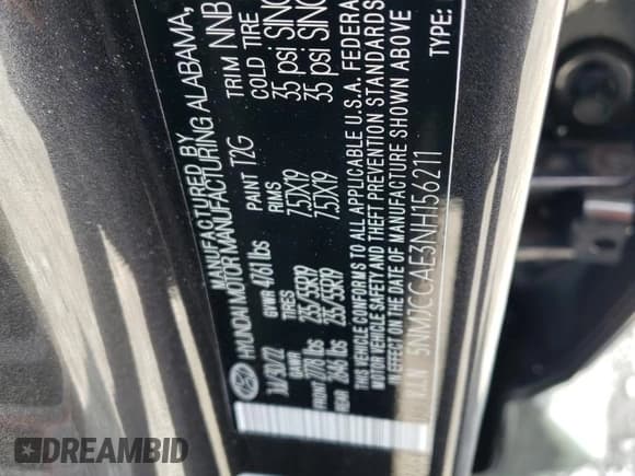 ✅ 2022 Hyundai Tucson SEL • VIN: 5NMJCCAE3NH156211 • Lot: 50855303. Wystawiony na Copart z przebiegiem 4 787 mil. Bezpłatny archiwum sprzedaży aukcyjnych z USA i szczegółowy raport historii pojazdu na DreamBid. Zdjęcie 13.