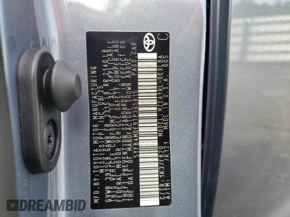 ✅ 2026 Toyota Corolla LE • VIN: 5YFB4MDE9TP365815 • Лот: 90143965. Опубликован ранее на Copart с пробегом 50 миль. Бесплатный доступ к архиву аукционных продаж из США и подробный отчёт об истории автомобиля на DreamBid. Изображение 12.