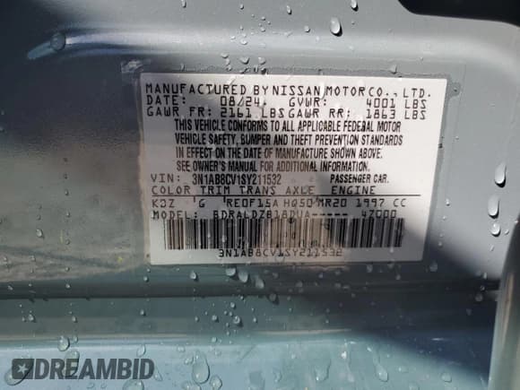 ✅ 2025 Nissan Sentra SV • VIN: 3N1AB8CV1SY211532 • Лот: 71986355. Опубликован ранее на Copart с пробегом 5 876 миль. Бесплатный доступ к архиву аукционных продаж из США и подробный отчёт об истории автомобиля на DreamBid. Изображение 12.