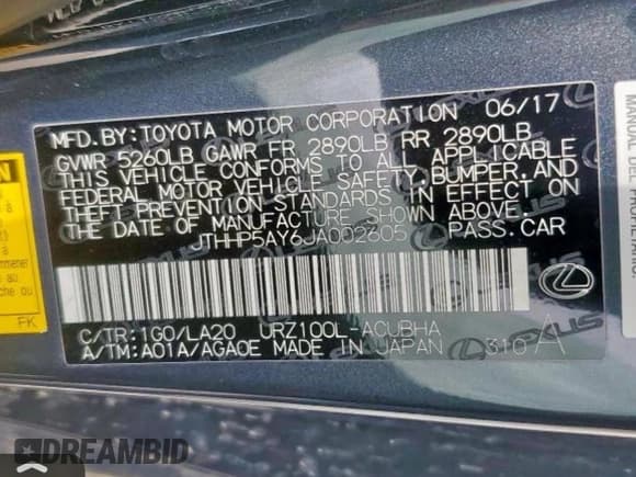 ✅ 2018 Lexus LC 500h • VIN: JTHHP5AY6JA002605 • Лот: 70784255. Опубликован ранее на Copart с пробегом 73 049 миль. Бесплатный доступ к архиву аукционных продаж из США и подробный отчёт об истории автомобиля на DreamBid. Изображение 10.