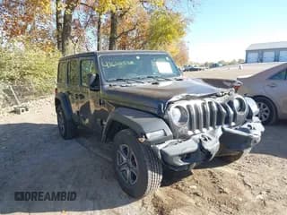 ✅ 2018 Jeep Wrangler Unlimited Sport S • VIN: 1C4HJXDN5JW295108 • Lot: 43622535. Listed on IAAI with 153,671 mi. Free auction sales archive from the USA and detailed vehicle history report at DreamBid. Image 1.