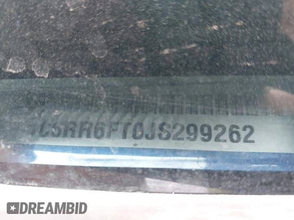 ✅ 2018 Ram 1500 Tradesman • VIN: 1C6RR6FT0JS299262 • Lot: 42217097. Listed on IAAI with 92,220 mi. Free auction sales archive from the USA and detailed vehicle history report at DreamBid. Image 9.