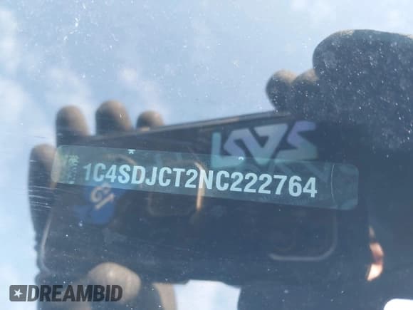 ✅ 2022 Dodge Durango R/T • VIN: 1C4SDJCT2NC222764 • Lot: 41894141. Listed on IAAI with 36,929 mi. Free auction sales archive from the USA and detailed vehicle history report at DreamBid. Image 17.