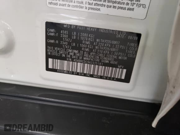 ✅ 2010 Subaru Outback Premium • VIN: 4S4BRCDC9A3325181 • Lot: 74557134. Wystawiony na Copart z przebiegiem 114 480 mil. Bezpłatny archiwum sprzedaży aukcyjnych z USA i szczegółowy raport historii pojazdu na DreamBid. Zdjęcie 13.