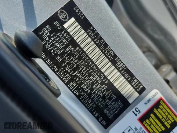 ✅ 2024 Toyota Camry LE • VIN: 4T1C11AK9RU200148 • Lot: 71361345. Listed on Copart with 35,041 mi. Free auction sales archive from the USA and detailed vehicle history report at DreamBid. Image 12.