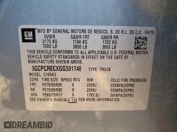 ✅ 2016 Chevrolet Silverado 1500 LT • VIN: 3GCPCRECXGG301748 • Лот: 82127104. Опубликован ранее на Copart с пробегом 153 789 миль. Бесплатный доступ к архиву аукционных продаж из США и подробный отчёт об истории автомобиля на DreamBid. Изображение 12.