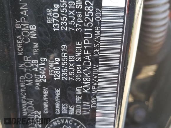 ✅ 2023 Hyundai Ioniq 5 SEL • VIN: KM8KNDAF1PU152582 • Лот: 86143285. Опубликован ранее на Copart с пробегом 55 408 миль. Бесплатный доступ к архиву аукционных продаж из США и подробный отчёт об истории автомобиля на DreamBid. Изображение 12.