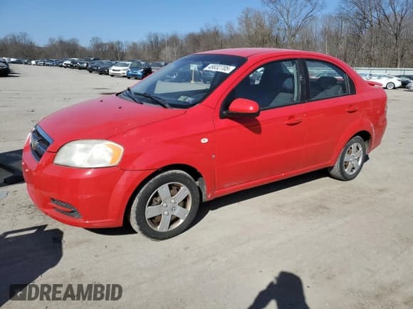 ✅ 2007 Chevrolet Aveo LS • VIN: KL1TD56687B097027 • Lot: 49032705. Wystawiony na Copart z przebiegiem 55 916 mil. Bezpłatny archiwum sprzedaży aukcyjnych z USA i szczegółowy raport historii pojazdu na DreamBid. Zdjęcie 1.