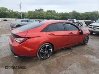 2021 Hyundai Elantra N Line с VIN KMHLR4AF8MU200261, выставлен на аукционе Copart как лот 82443345 с пробегом 43 861 миль миль и Списание • Salvage title. История ставок и продаж доступна на DreamBid. Изображение 3.