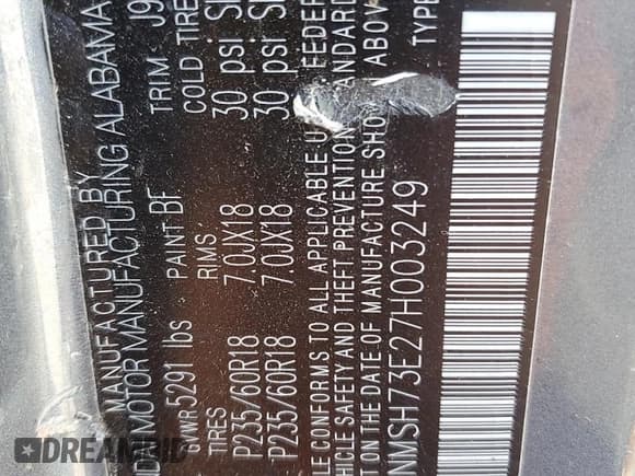 ✅ 2007 Hyundai Santa Fe SE • VIN: 5NMSH73E27H003249 • Lot: 81332195. Listed on Copart with 49,647 mi. Free auction sales archive from the USA and detailed vehicle history report at DreamBid. Image 13.