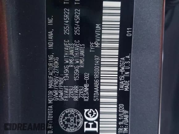 ✅ 2024 Lexus TX 350 • VIN: 5TDAAAB61RS001497 • Lot: 83105844. Wystawiony na Copart z przebiegiem 10 498 mil. Bezpłatny archiwum sprzedaży aukcyjnych z USA i szczegółowy raport historii pojazdu na DreamBid. Zdjęcie 14.