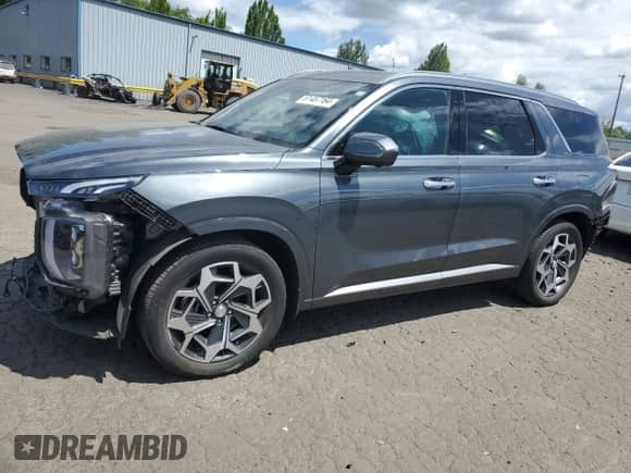 2022 Hyundai Palisade Calligraphy с VIN KM8R7DHE0NU353974, выставлен на аукционе Copart как лот 61457164 с пробегом 24 549 миль миль и Списание • Salvage title. История ставок и продаж доступна на DreamBid. Изображение 1.