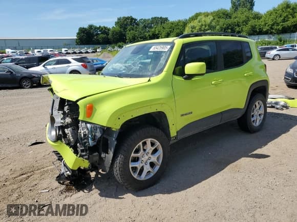 ✅ 2017 Jeep Renegade Latitude • VIN: ZACCJBBB1HPG49932 • Lot: 65425905. Wystawiony na Copart z przebiegiem 67 351 mil. Bezpłatny archiwum sprzedaży aukcyjnych z USA i szczegółowy raport historii pojazdu na DreamBid. Zdjęcie 1.