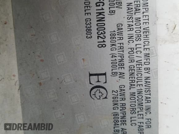 ✅ 2019 GMC Savana • VIN: 7GZ07SFG1KN003218 • Lot: 84340584. Listed on Copart with 383,500 mi. Free auction sales archive from the USA and detailed vehicle history report at DreamBid. Image 13.