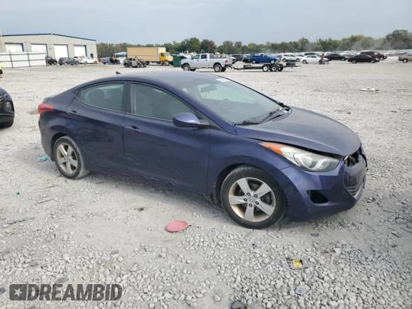 ✅ 2013 Hyundai Elantra GLS • VIN: 5NPDH4AE8DH358659 • Lot: 86520565. Listed on Copart with 298,975 mi. Free auction sales archive from the USA and detailed vehicle history report at DreamBid. Image 4.