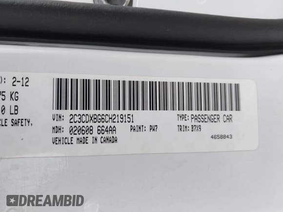 ✅ 2012 Dodge Charger SE • VIN: 2C3CDXBG6CH219151 • Lot: 43527000. Wystawiony na IAAI z przebiegiem 228 882 mil. Bezpłatny archiwum sprzedaży aukcyjnych z USA i szczegółowy raport historii pojazdu na DreamBid. Zdjęcie 9.