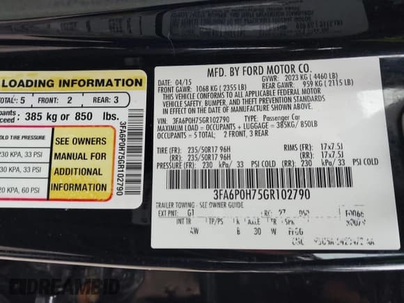 ✅ 2016 Ford Fusion SE • VIN: 3FA6P0H75GR102790 • Lot: 43744147. Wystawiony na IAAI z przebiegiem 173 499 mil. Bezpłatny archiwum sprzedaży aukcyjnych z USA i szczegółowy raport historii pojazdu na DreamBid. Zdjęcie 9.