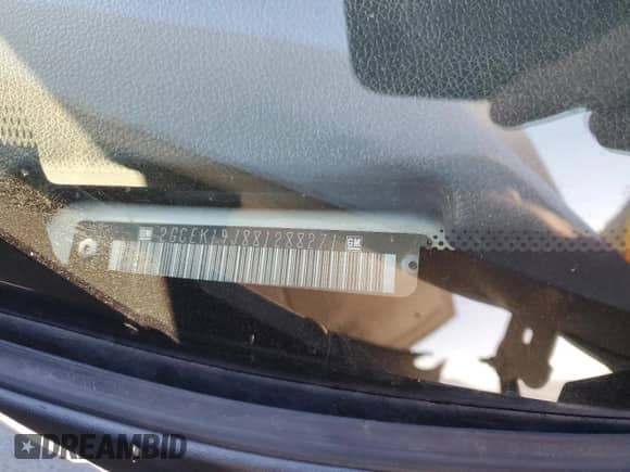 2008 Chevrolet Silverado 1500 2LT z VIN 2GCEK19J881288271, wystawiony jako Copart lot #84419245 z przebiegiem Nie podano mil oraz Szkoda całkowita • Salvage title. Historia ofert i sprzedaży dostępna na DreamBid. Obrazek 12.