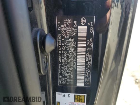 ✅ 2011 Scion tC • VIN: JTKJF5C79B3018337 • Лот: 91318285. Опубликован ранее на Copart с пробегом 162 671 миль. Бесплатный доступ к архиву аукционных продаж из США и подробный отчёт об истории автомобиля на DreamBid. Изображение 12.